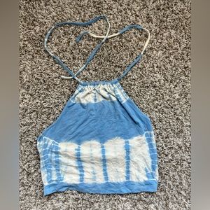 Tie dye halter crop top